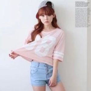 PINK BOXY TSHIRT CROPPED